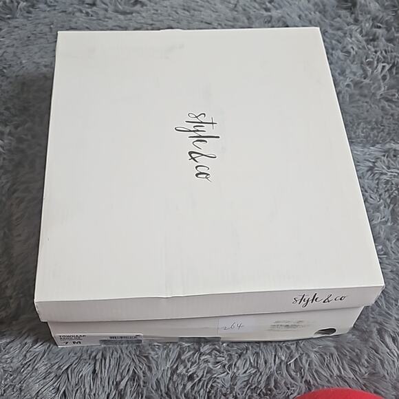 New Style & Co TOWNAA WINTER FAUX FUR ANKLE BOOTS Tan Sz 7 - Picture 11 of 12